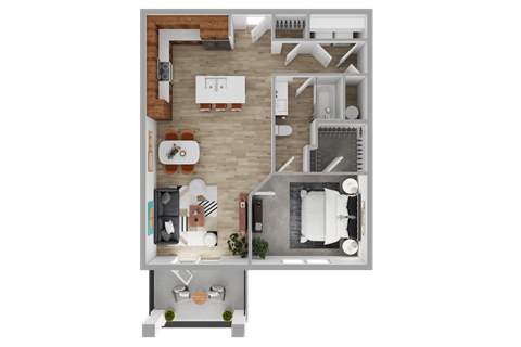 1 bed 1 bath C at The Waverly at Winter Haven Apartments, Florida, 33884